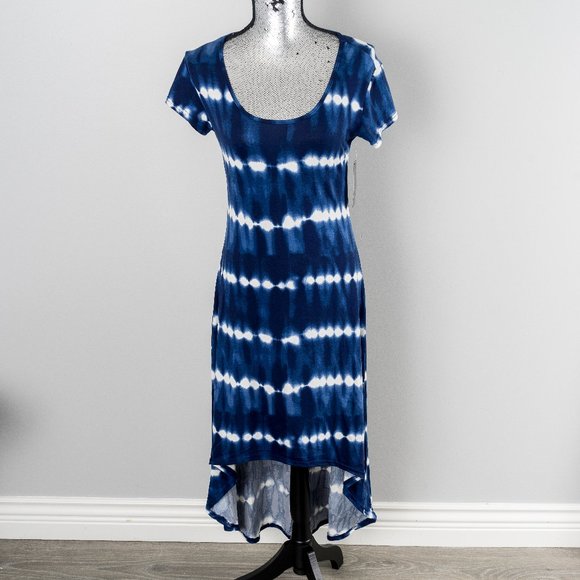 NWT Tie Dye Cap Sleeve High-Low Maxi Dress - small - Picture 1 of 5